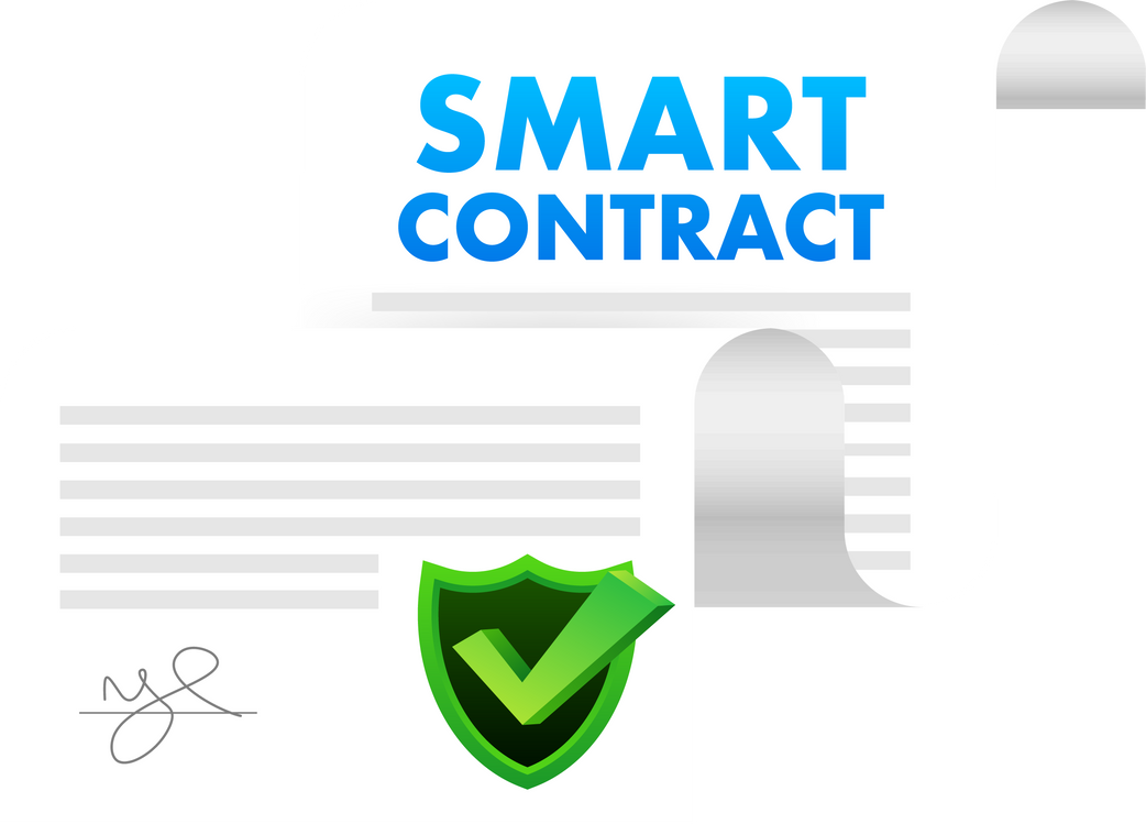 Digital Smart contract. Financial investment trade. Financial management concept. Block chain technology.